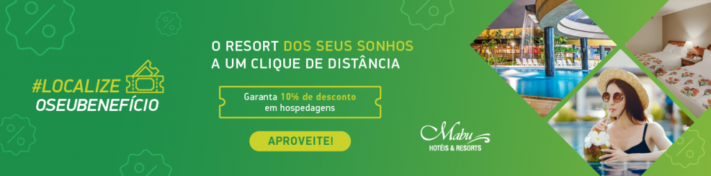 Banner da página de ofertas da Localiza. Basta clicar para conhecer as ofertas de parcerias entre a Localiza e a red de hotéis e resorts Mabú, para benefícios dos clientes Localiza. Necessário clicar para conhecer a oferta.